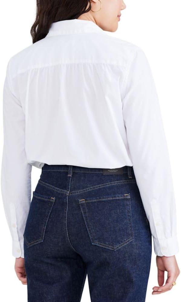 imageDOCKERS Womens Regular Favorite Long Sleeve Collared ShirtLucent White Poplin