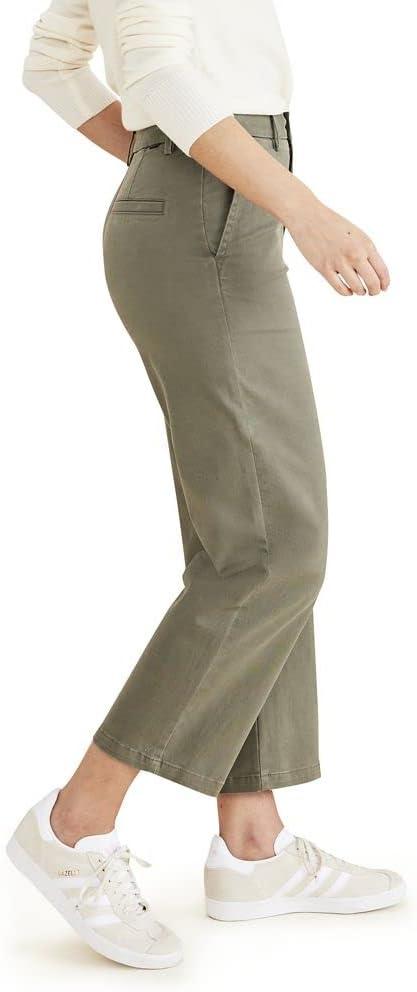 imageDOCKERS Womens Straight Fit High Rise Weekend Chino PantsCamo Green
