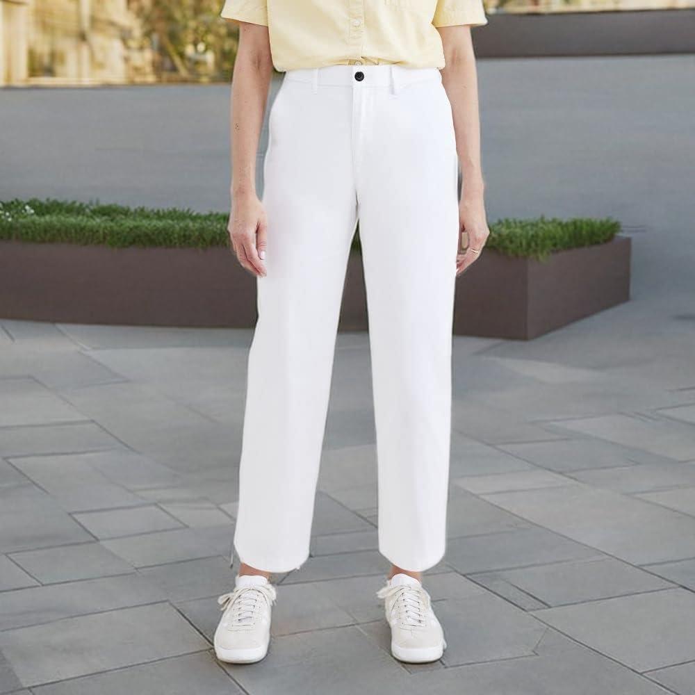 imageDOCKERS Womens Straight Fit High Rise Weekend Chino PantsLucent White