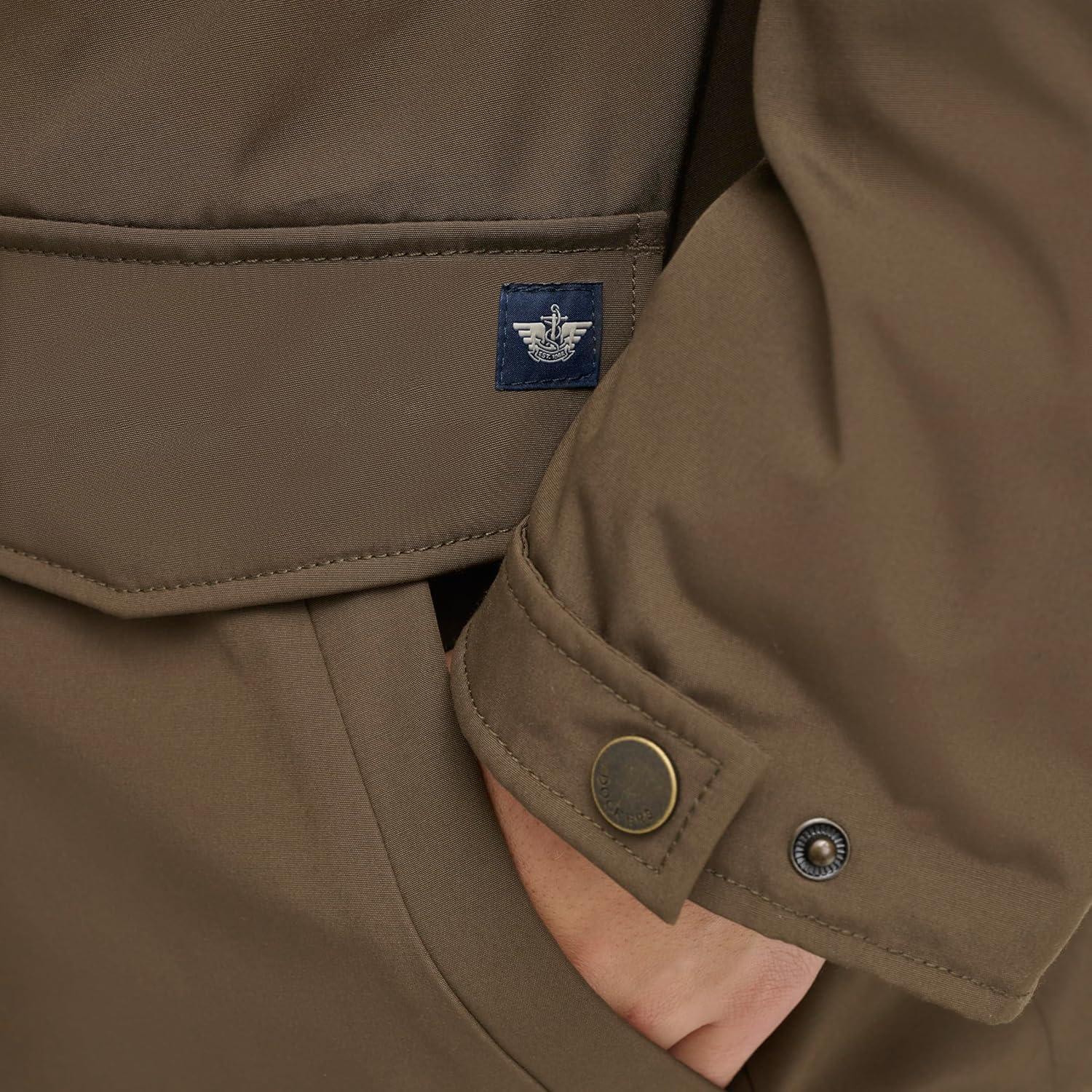 imageDOCKERS mens Arctic Cloth Heavyweight Parka JacketFern Flat Front