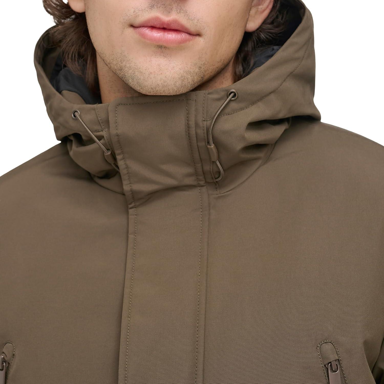 imageDOCKERS mens Arctic Cloth Heavyweight Parka JacketFern Flat Front
