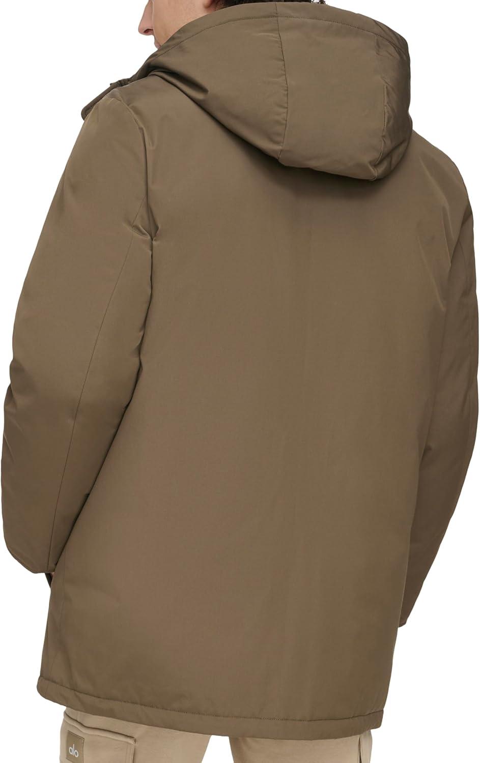 imageDOCKERS mens Arctic Cloth Heavyweight Parka JacketFern Flat Front