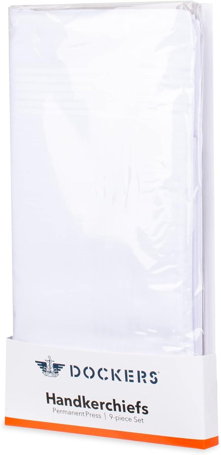 imageDOCKERS mens Cotton Handkerchiefs Gift Set Fashion and ClassicWhite