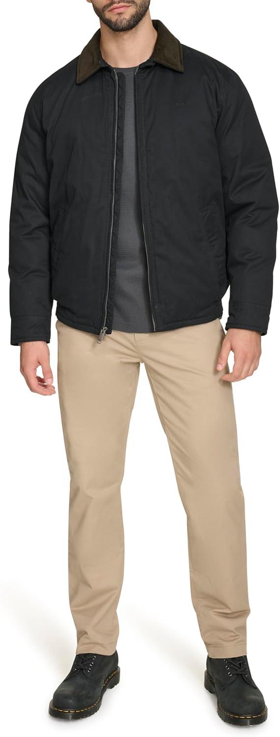 imageDOCKERS mens Cotton Twill Bomber Jacket With Padded LiningBlack