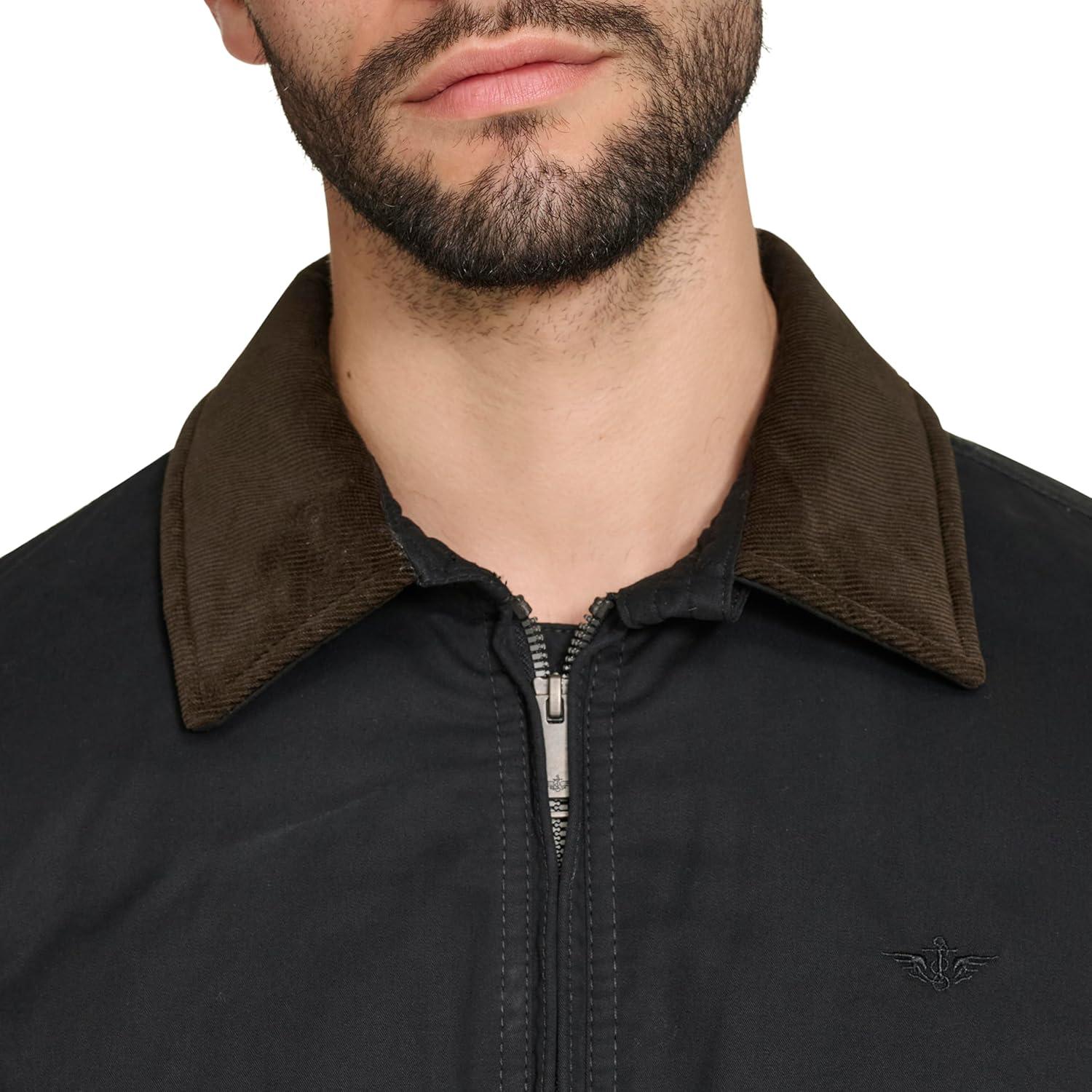 imageDOCKERS mens Cotton Twill Bomber Jacket With Padded LiningBlack