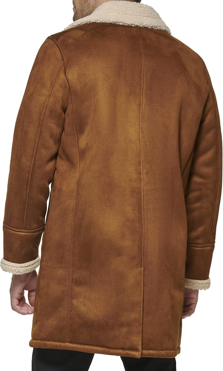imageDOCKERS mens Faux Shearling Midlength OvercoatCognac