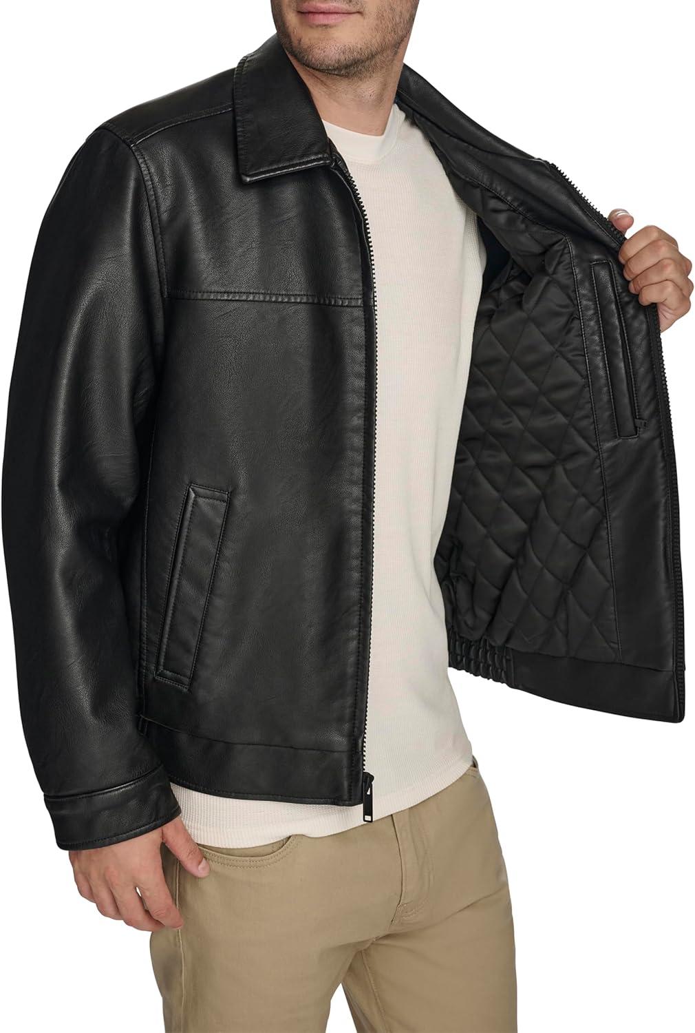 imageDOCKERS mens James Faux Leather Jacket Regular Big ampamp Tall SizesBlack