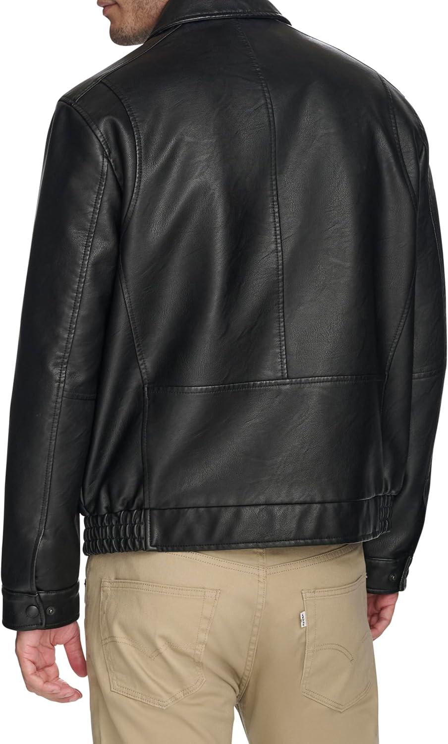 imageDOCKERS mens James Faux Leather Jacket Regular Big ampamp Tall SizesBlack