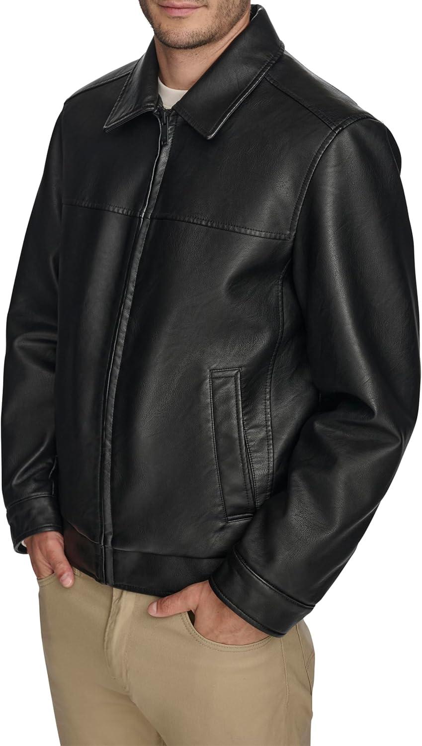 imageDOCKERS mens James Faux Leather Jacket Regular Big ampamp Tall SizesBlack