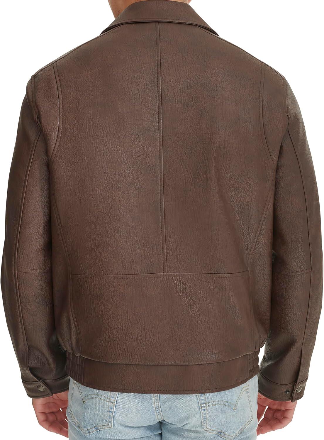 imageDOCKERS mens James Faux Leather Jacket Regular Big ampamp Tall SizesBrown