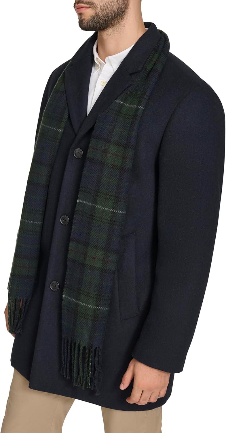 imageDOCKERS mens The Henry Wool Blend Top CoatNavy With Scarf