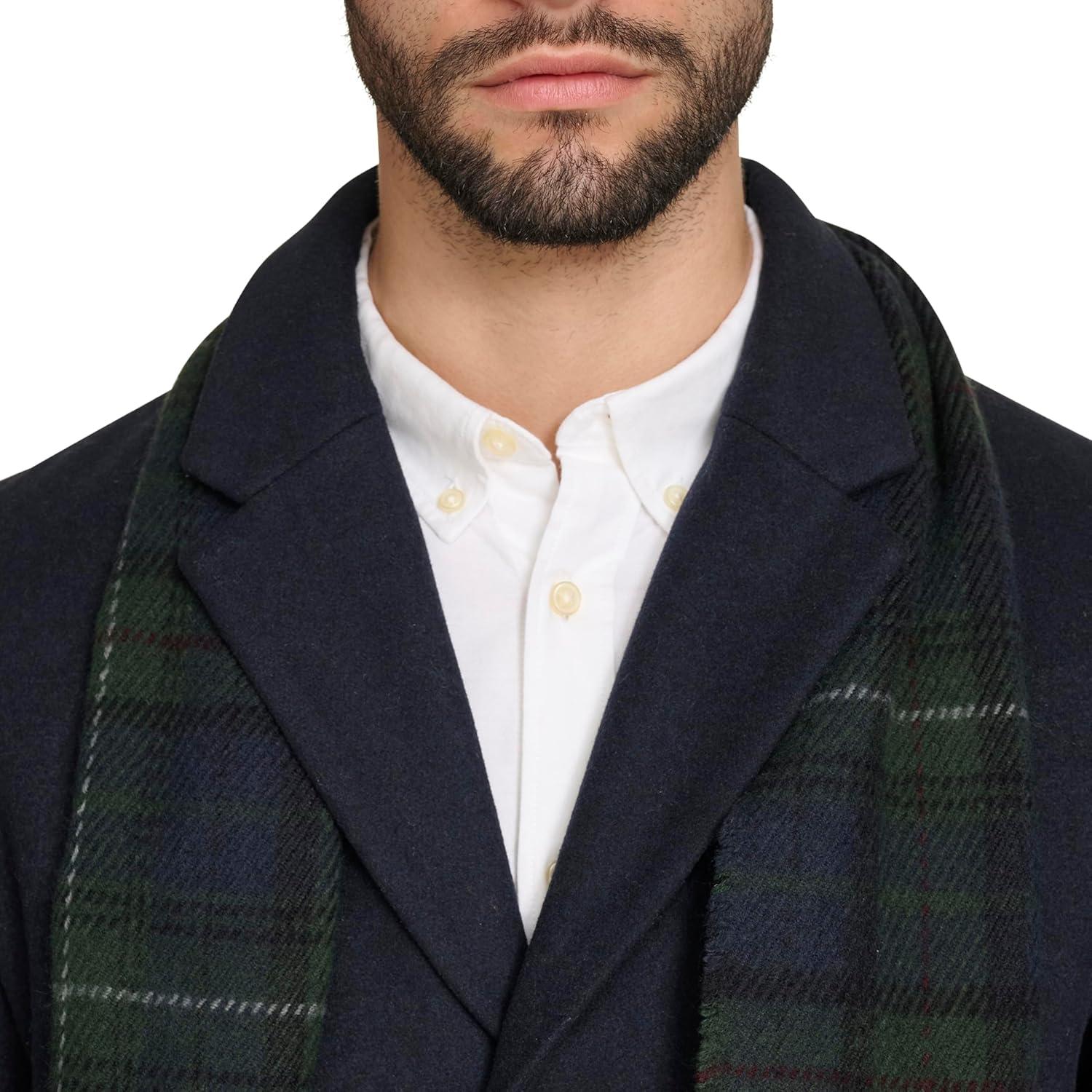 imageDOCKERS mens The Henry Wool Blend Top CoatNavy With Scarf