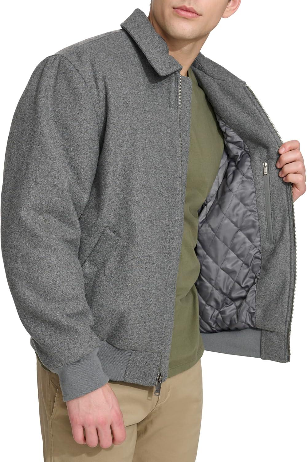 imageDOCKERS mens Wool Blend Harrington BomberCharcoal