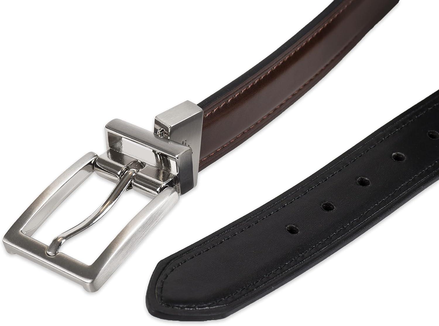 imageDockers Boys 2in1 Reversible Belt Versatile for School Casual ampamp Dress WearBrownBlack Dressy