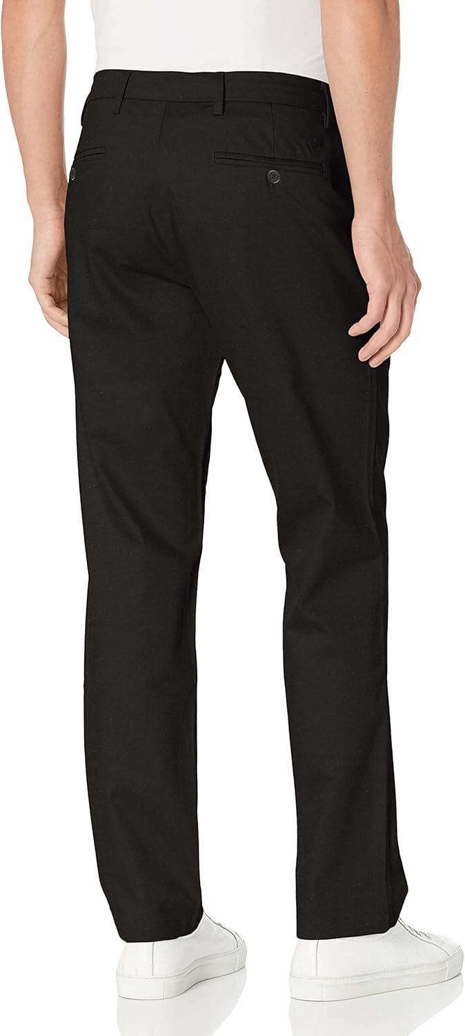 imageDockers Mens Athletic Fit Signature Khaki Lux Cotton Stretch PantsBlack