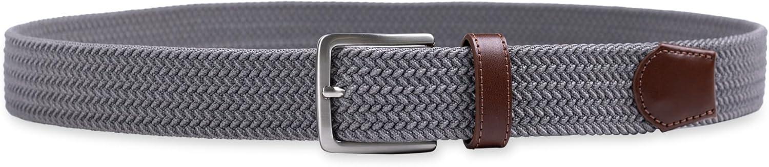 imageDockers Mens Casual Everyday Braided Fabric Fully Adjustable Web BeltGrey