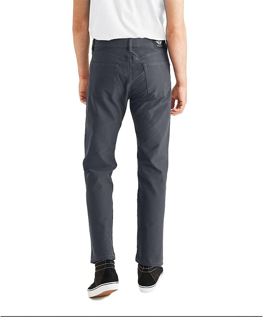 imageDockers Mens Comfort Knit Jean Cut Straight Fit Smart 360 Knit PantsOmbre Blue Waterless