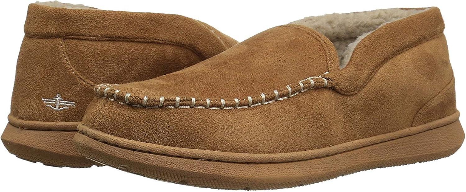 imageDockers Mens Craig UltraLight Mid Moccasin Premium SlippersBeige