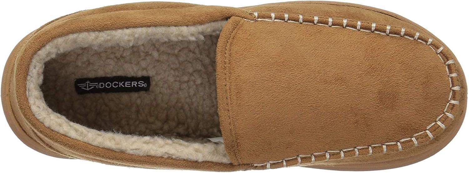 imageDockers Mens Craig UltraLight Mid Moccasin Premium SlippersBeige