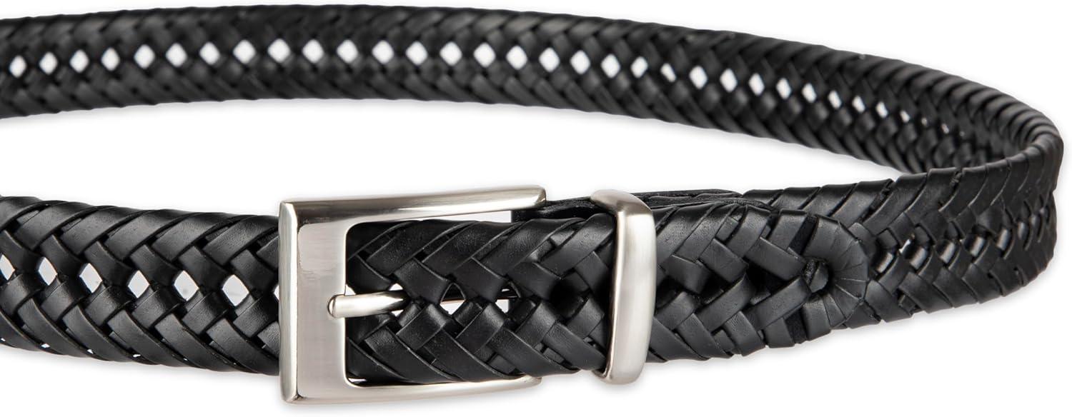 imageDockers Mens Leather Braided Fully Adjustable BeltBlack Lace
