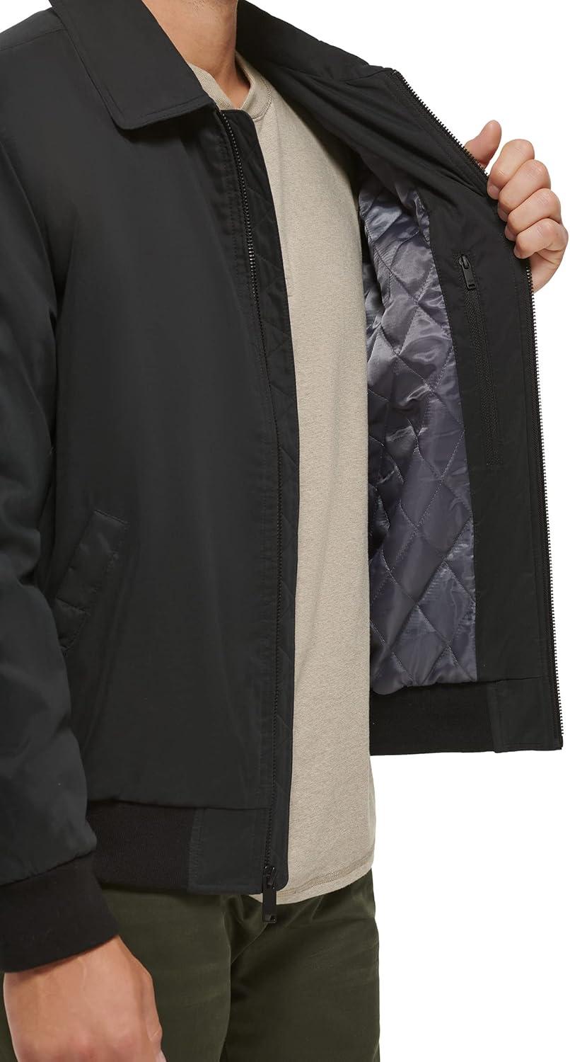 imageDockers Mens Microtwill Golf Bomber JacketBlack Filled