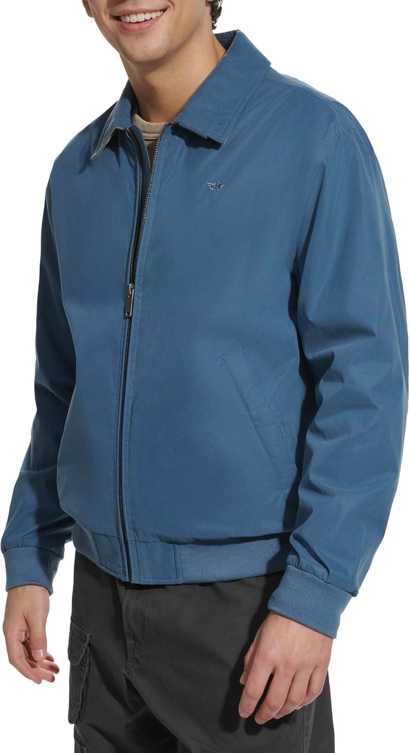 imageDockers Mens Microtwill Golf Bomber JacketBlue Horizon Unfilled