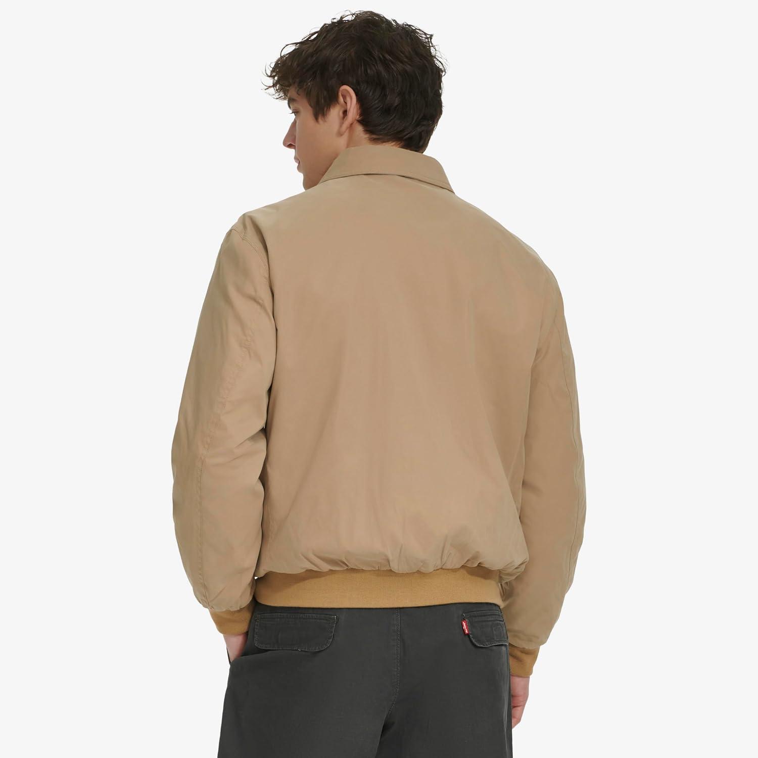 imageDockers Mens Microtwill Golf Bomber JacketHarvest Gold Unfilled