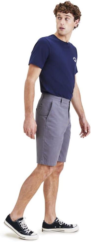 imageDockers Mens Perfect Short Classic Fit 105quotCar Park Grey