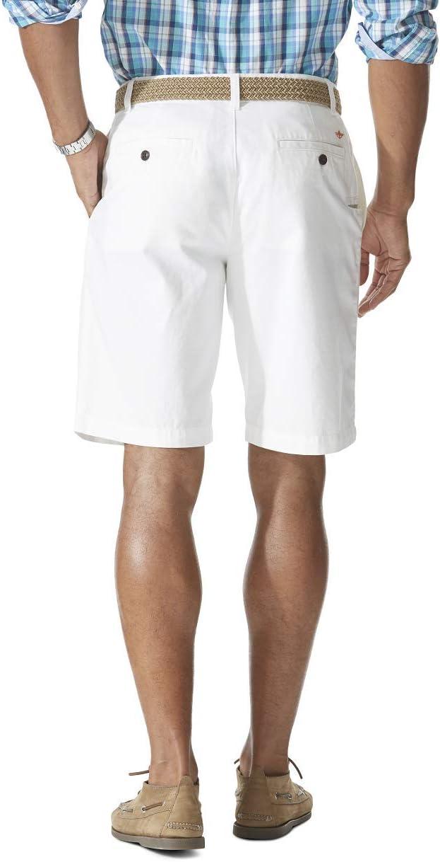 imageDockers Mens Perfect Short Classic Fit 105quotWhite Cap