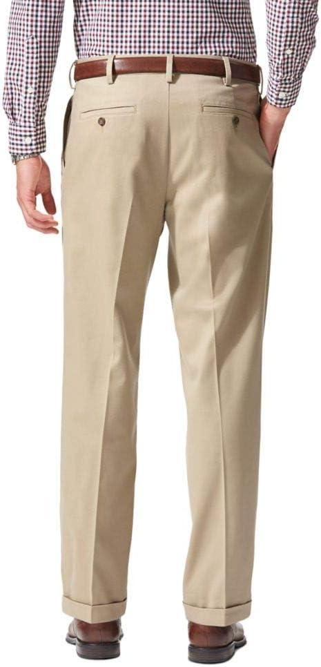 imageDockers Mens Relaxed Fit Comfort Khaki Pants PleatedBritish Khaki