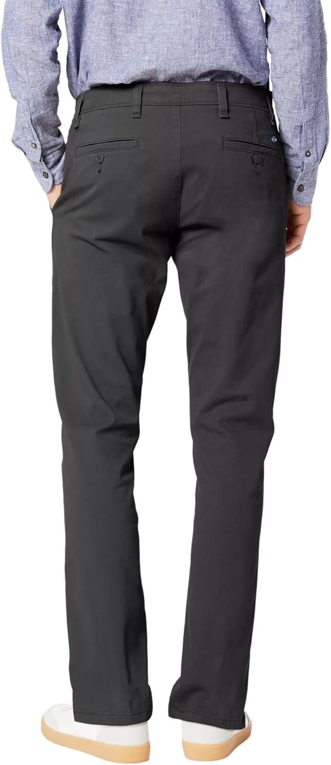 imageDockers Mens Relaxed Fit Comfort Khaki Pants PleatedSteelhead