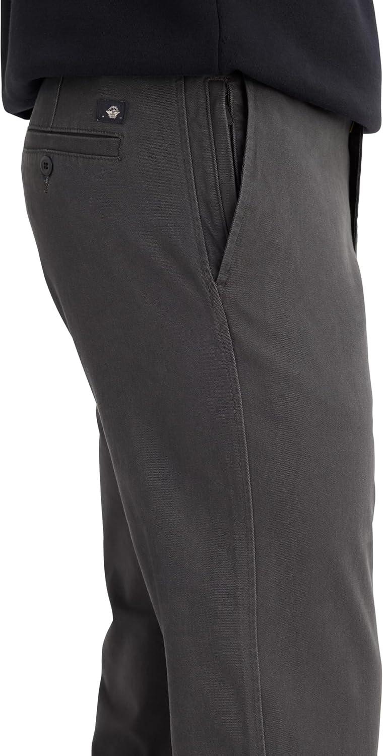 imageDockers Mens Relaxed Fit Comfort Khaki Pants PleatedSteelhead