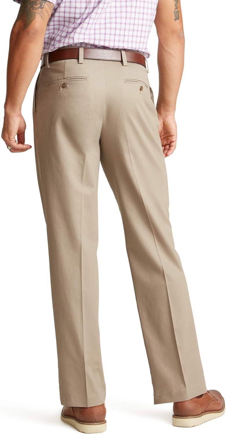 imageDockers Mens Relaxed Fit Comfort Khaki Pants PleatedTimberwolf
