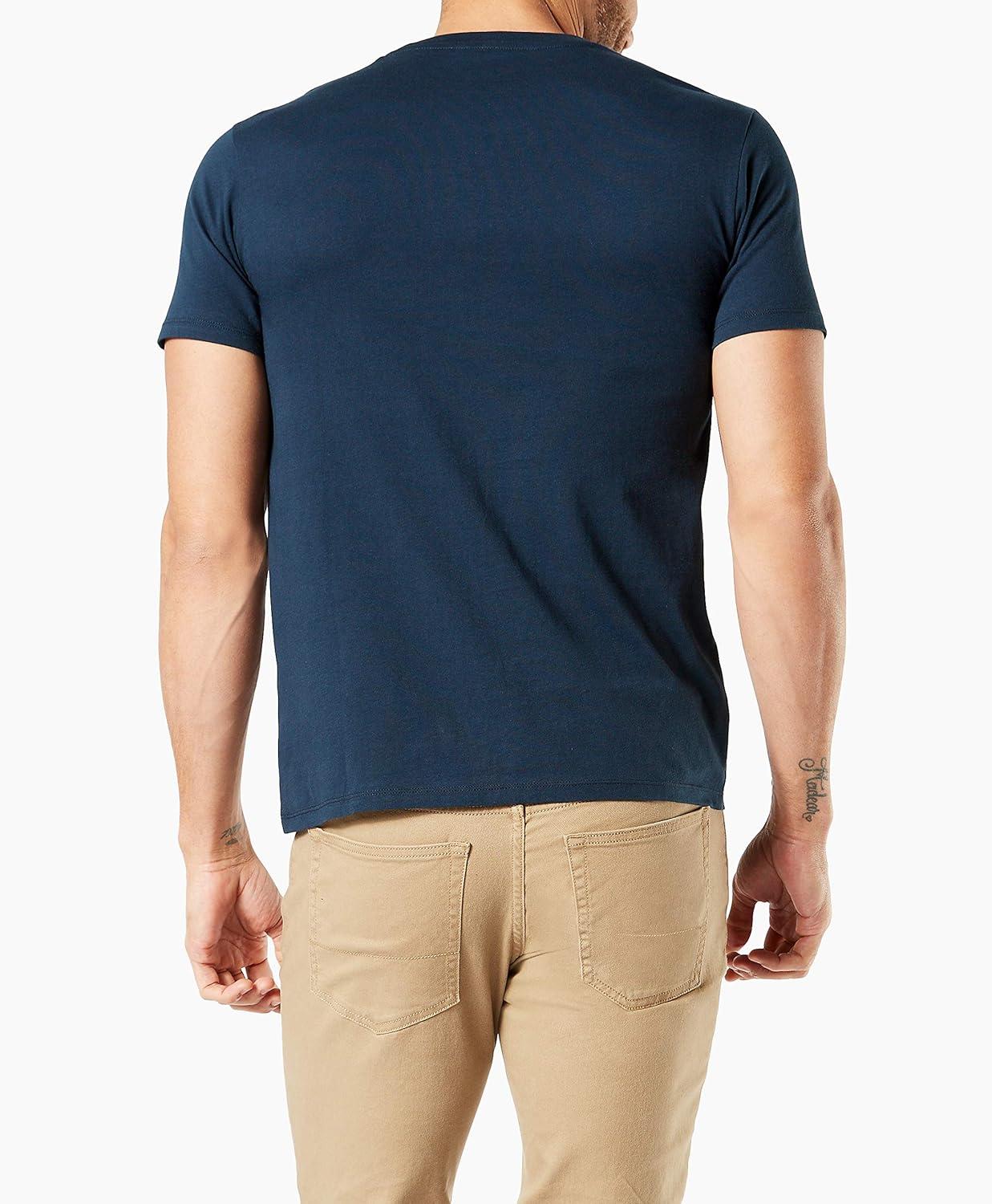 imageDockers Mens Slim Fit Short Sleeve Graphic Tee Shirt Legacy Standard and Big ampamp TallNavy Logo