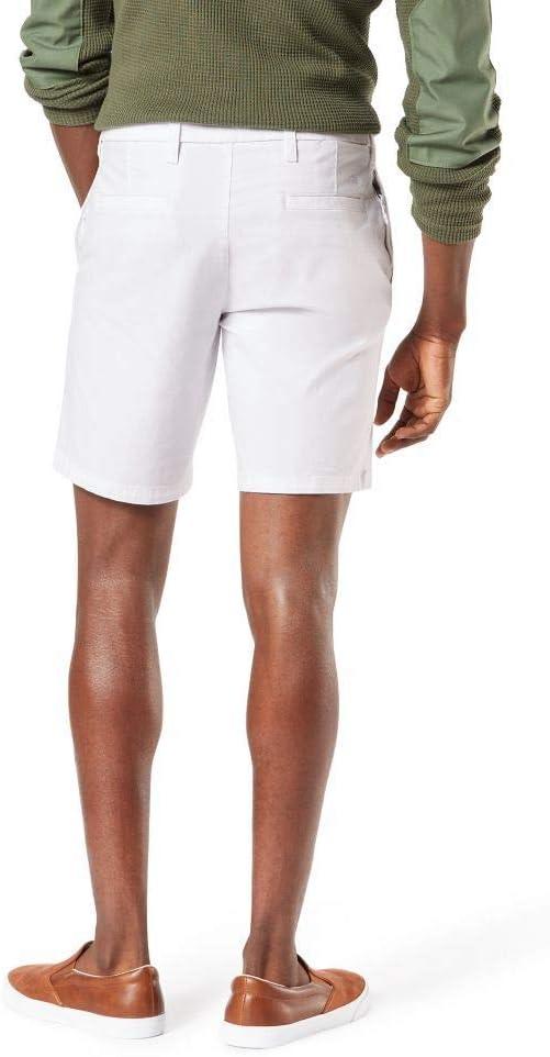 imageDockers Mens Straight Fit Supreme Flex Ultimate 95quot ShortsPaper White