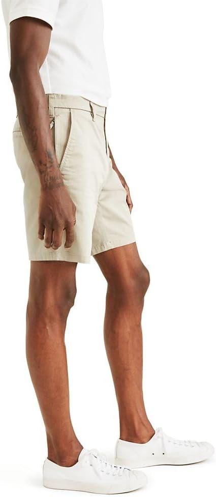 imageDockers Mens Straight Fit Supreme Flex Ultimate 95quot ShortsPorcelain Khaki