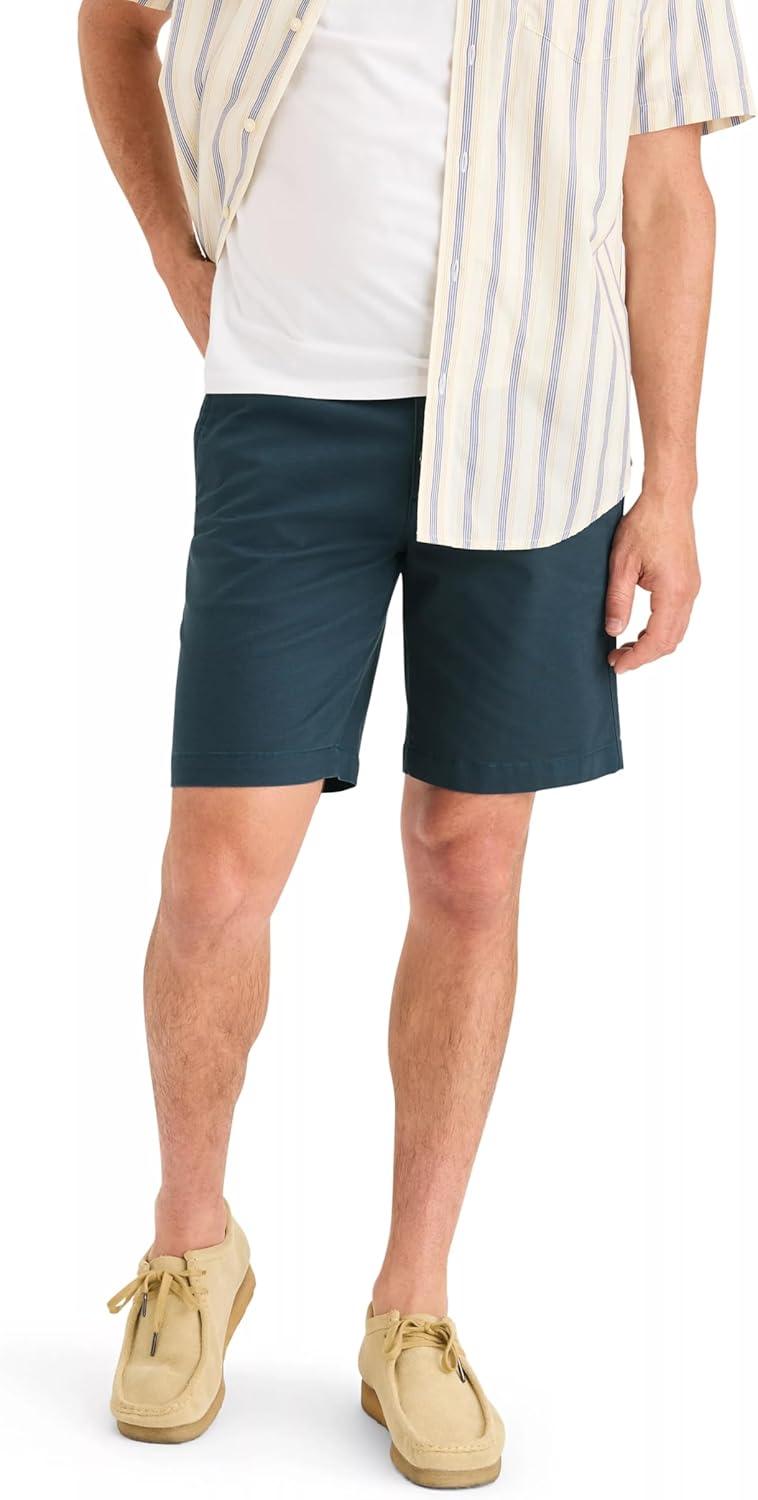 imageDockers Mens Straight Fit Supreme Flex Ultimate 95quot ShortsStratified Sea