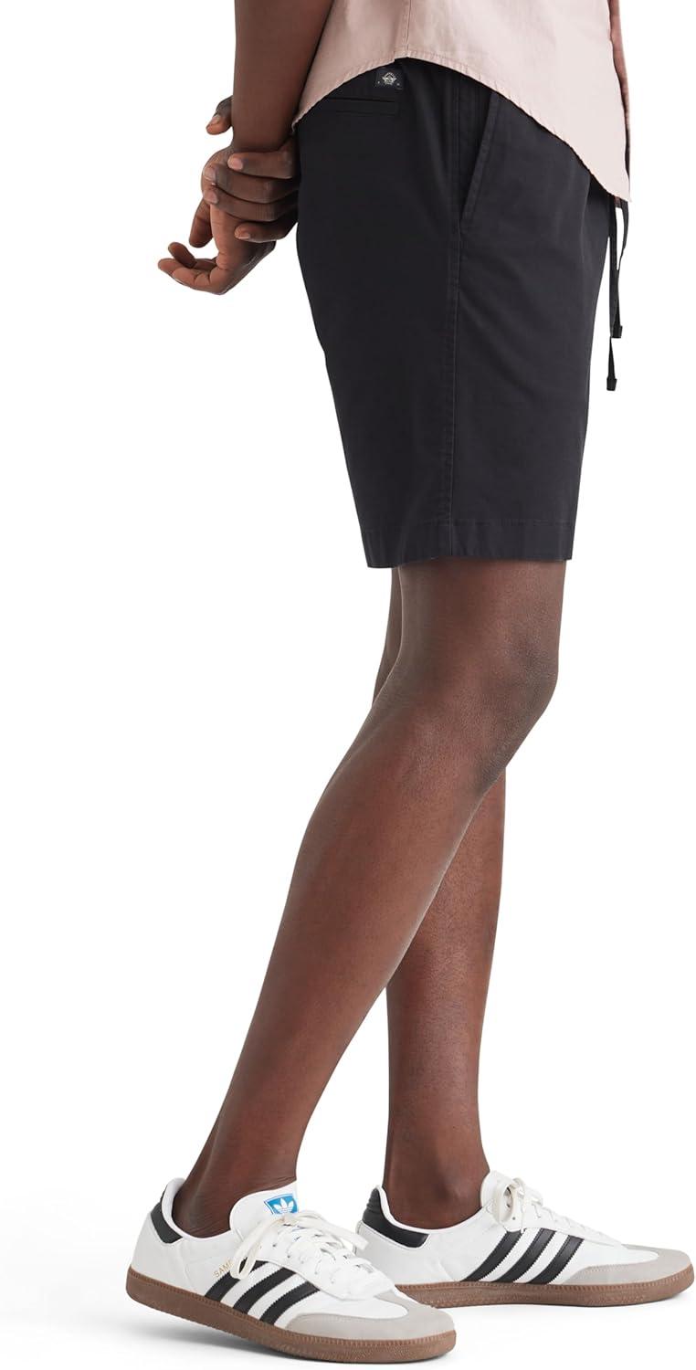 imageDockers Mens Ultimate Straight Fit 75quot Pull on Shorts with Supreme FlexBeautiful Black