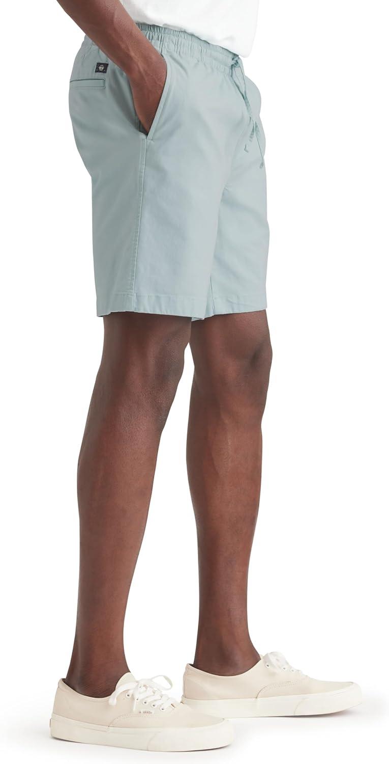 imageDockers Mens Ultimate Straight Fit 75quot Pull on Shorts with Supreme FlexHarbor Grey