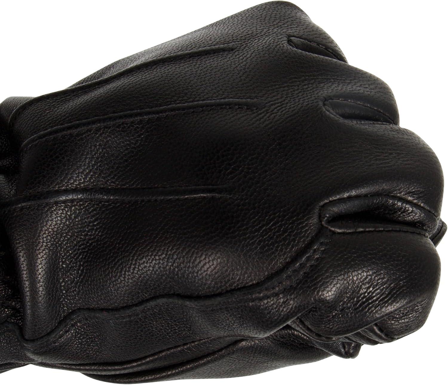 imageDockers Mens Warm Leather Winter Gloves with Smartphone Touchscreen CapabilityBlack Lucas