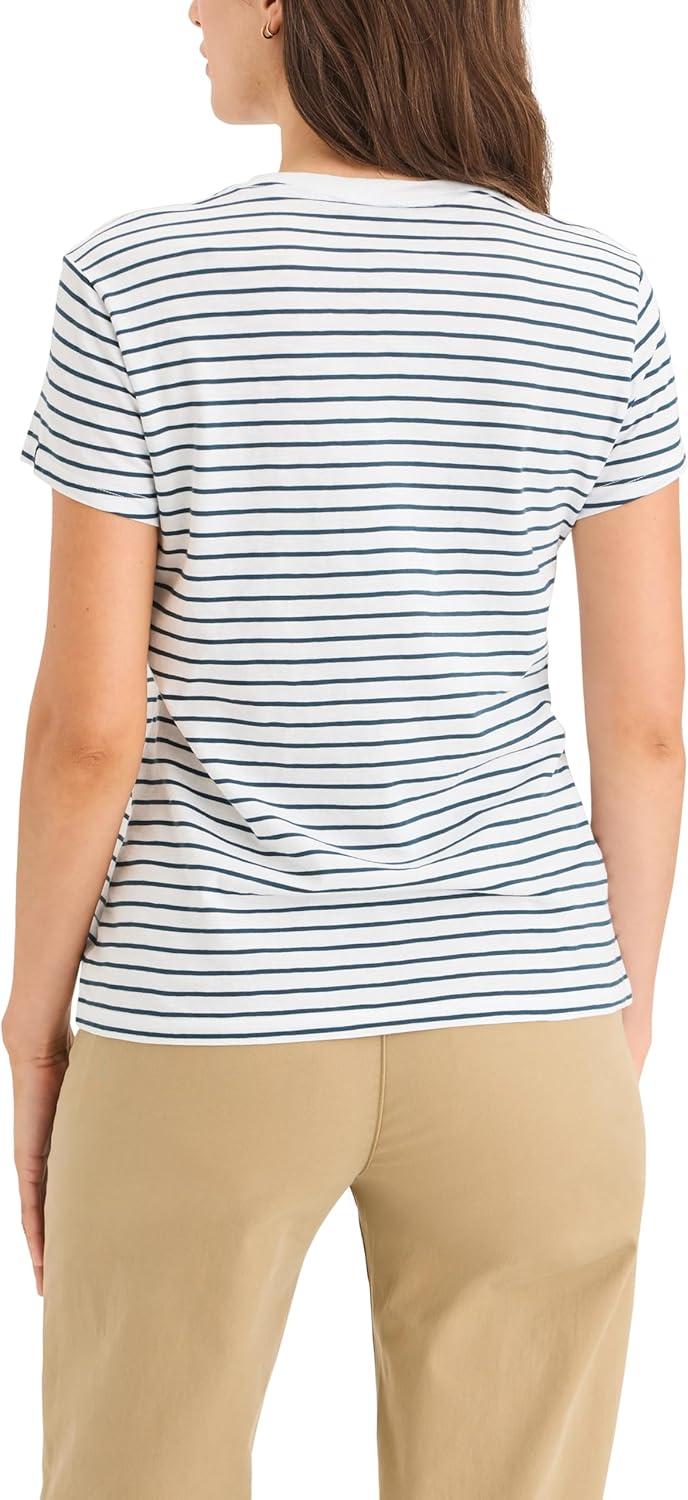 imageDockers Womens Slim Fit Cotton Slub Jersey Favorite Crew TShirtGilly Startified Sea