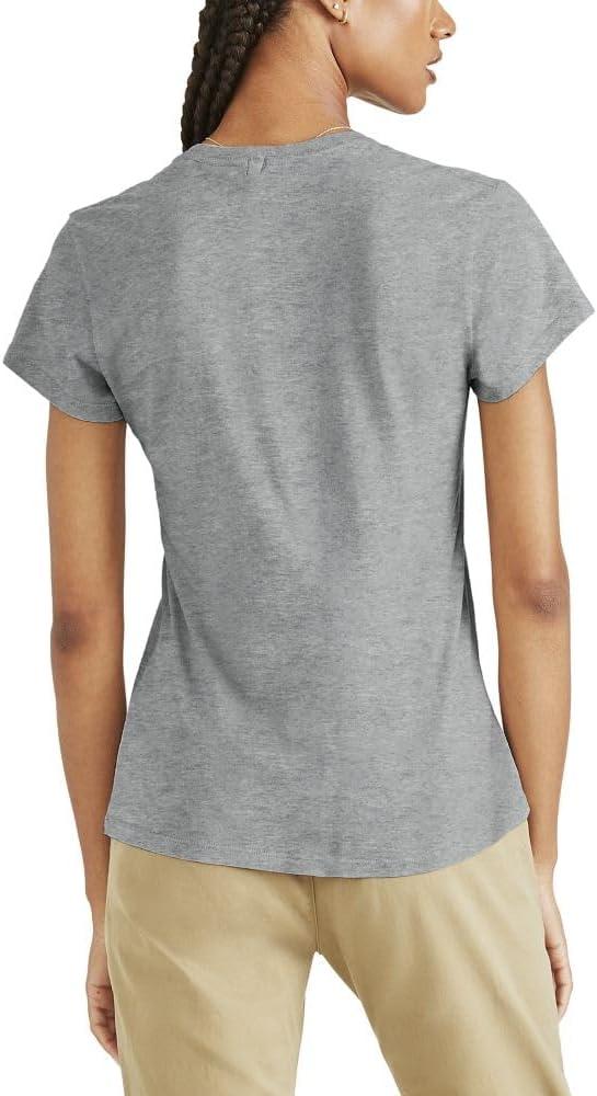 imageDockers Womens Slim Fit Cotton Slub Jersey Favorite Crew TShirtHeather Grey