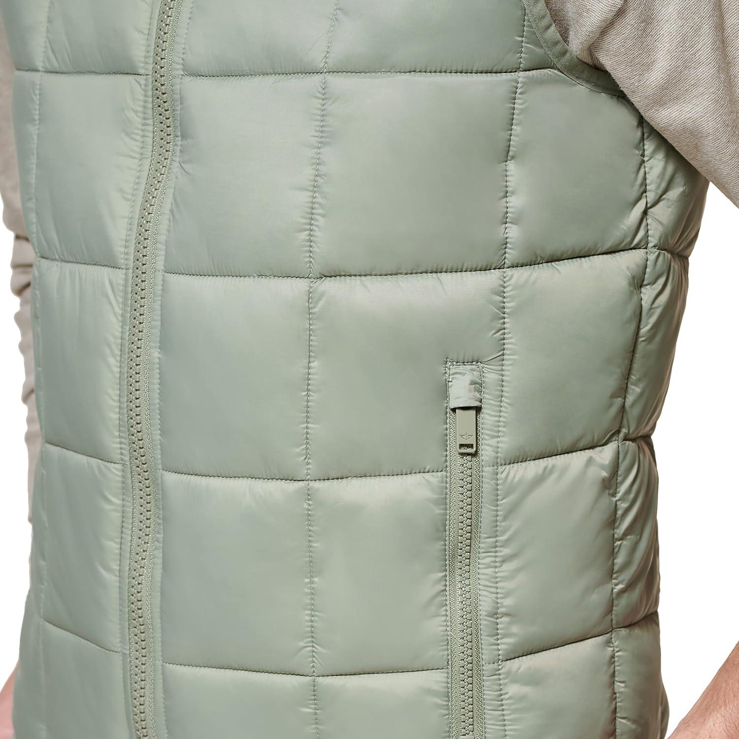 imageDockers mens Mens Box Quilted Puffer VestGreen