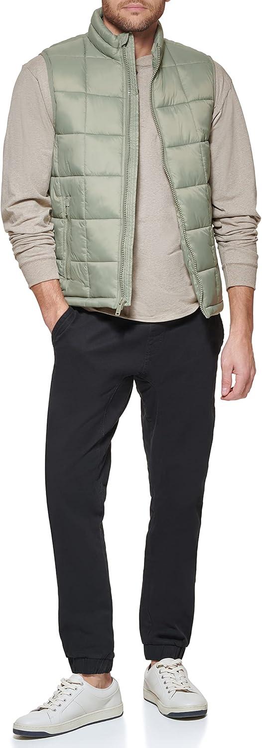 imageDockers mens Mens Box Quilted Puffer VestGreen