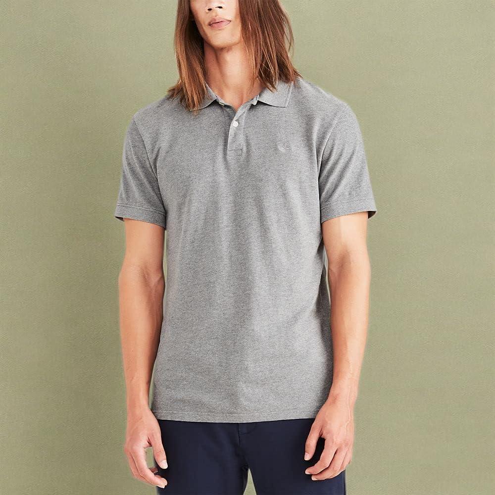 imageSlim Fit Ribbed PoloGray Heather