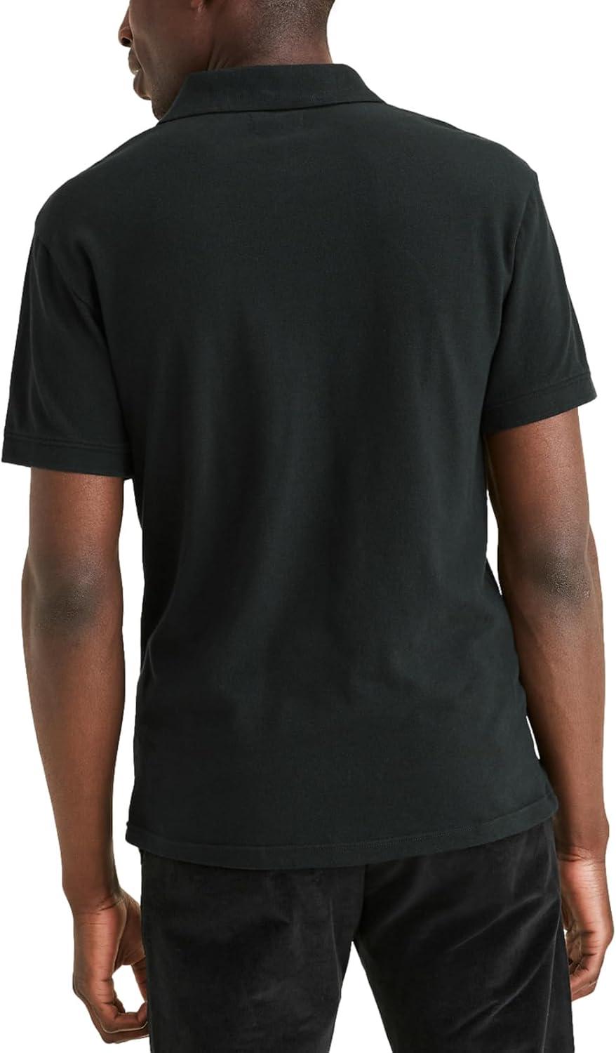 imageSlim Fit Ribbed PoloMineral Black