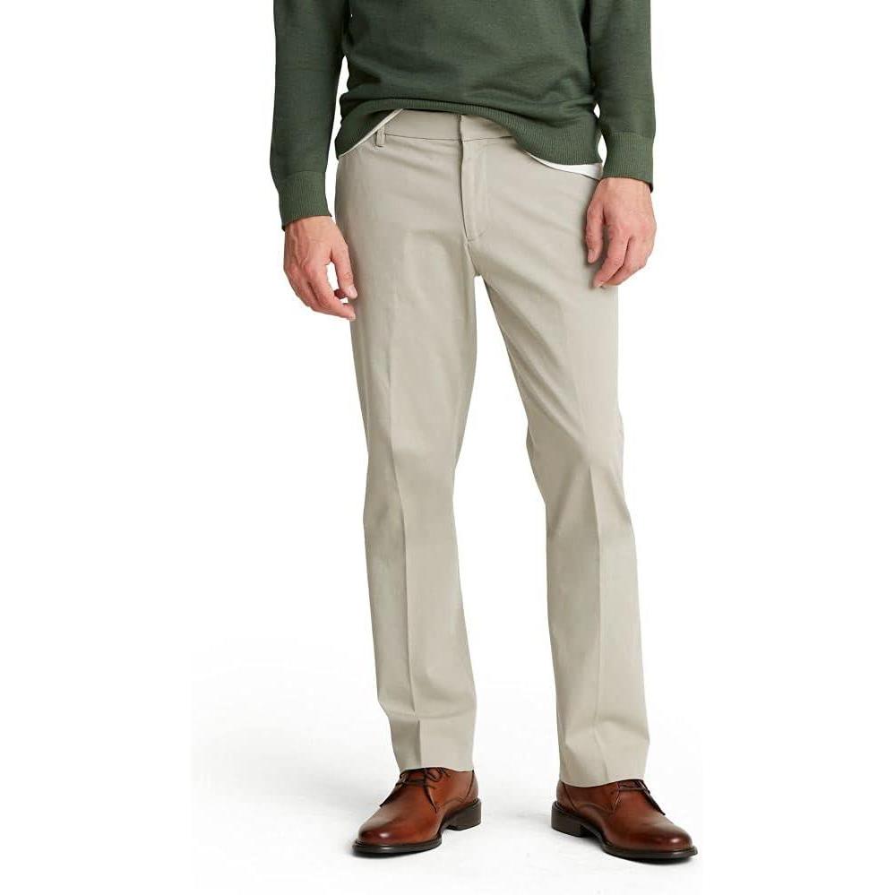 imageDOCKERS Mens City Tech Trouser Straight Fit Smart 360 Tech PantsWarm Ash