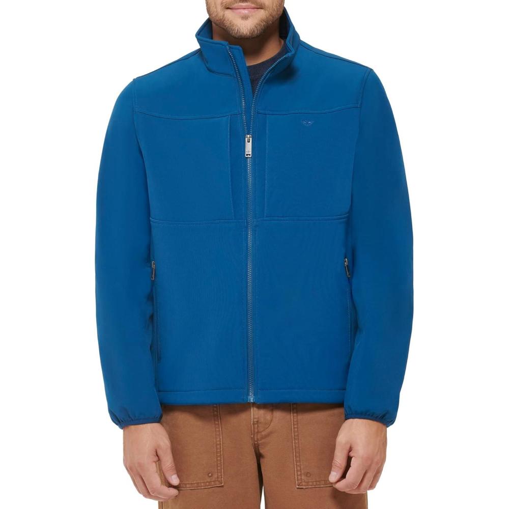 imageDOCKERS Mens Clean Zipup Softshell JacketPoseidon