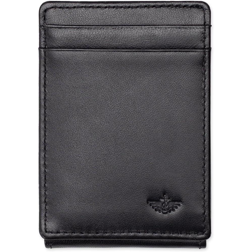 imageDOCKERS Mens Front Pocket WalletSleek Black