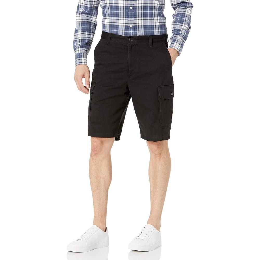 imageDOCKERS Mens Perfect Cargo Classic Fit ShortsMineral Black
